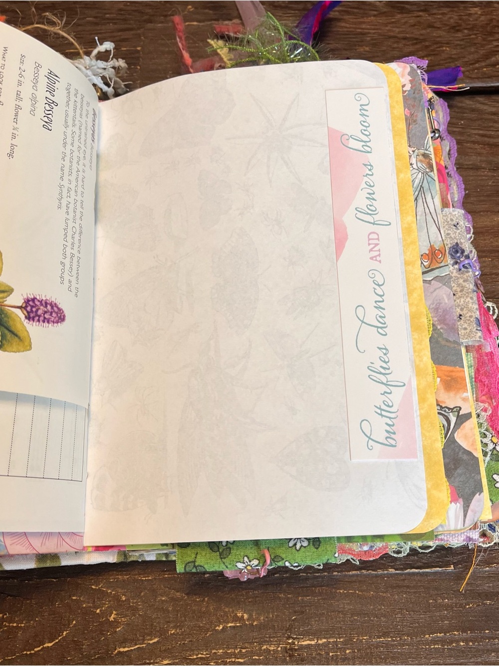 Butterfly Junk Journal Faith Floral Nature Flowers Softcover Decorated 3 Sig - Picture 14 of 16